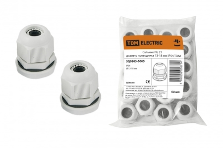 TDM ELECTRIC SQ0805-0005 Сальник PG 21 диаметр проводника 13-18мм IP54 TDM